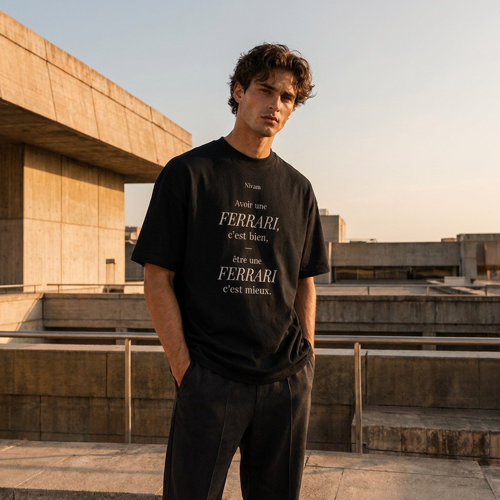 T-shirt Nívam « Être une Ferrari » — Unisexe